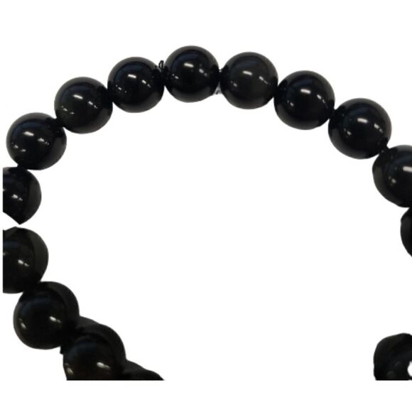 Obsidian Stone Bracelet - Picture 2 of 3
